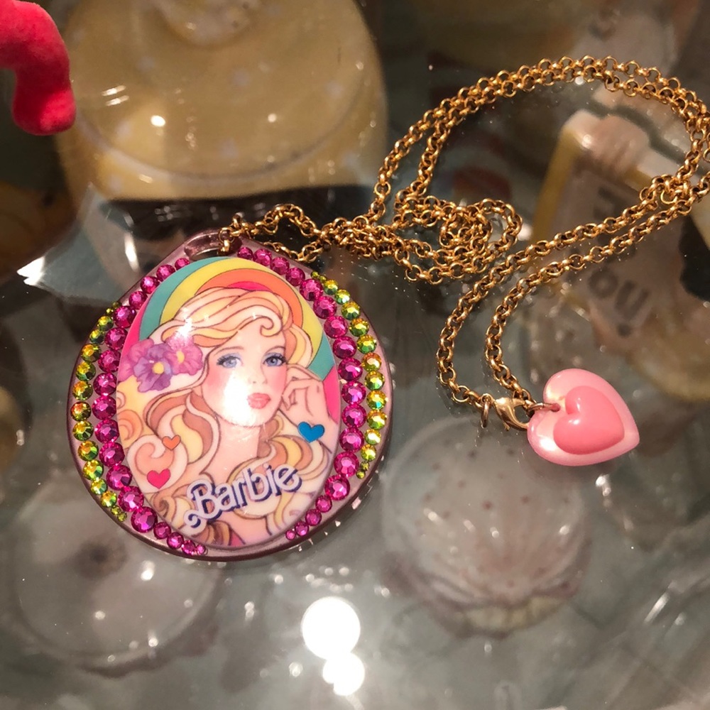 Tarina Tarantino Barbie lucite necklace